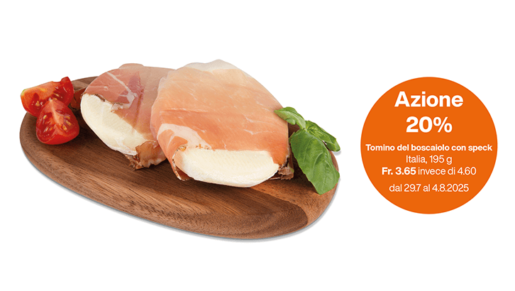 Delizia per la griglia Tomino del boscaiolo con speck sett31