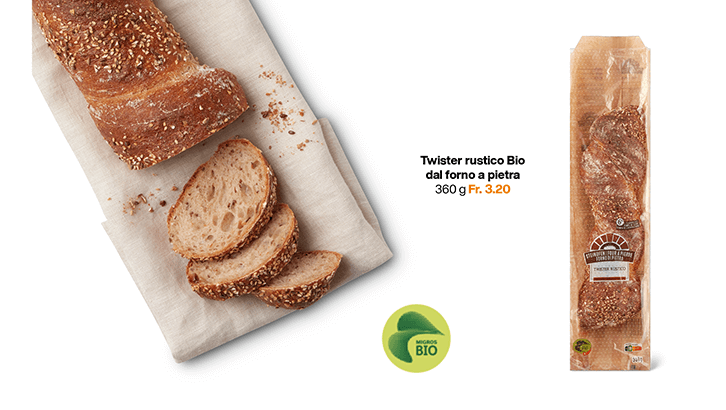 Croccantezza dal forno di pietra Twister rustico Bio dal forno a pietra