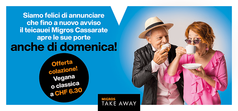 banner rettangolare Campagna apertura domenicale Take Away Cessarate