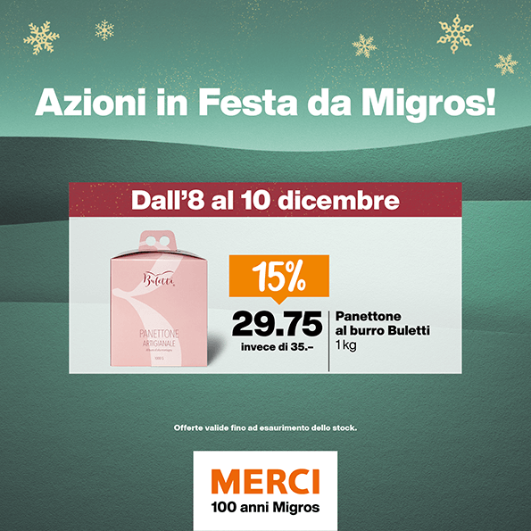 5 landing Dall 8 al 10 dicembre Panettone al burro Buletti