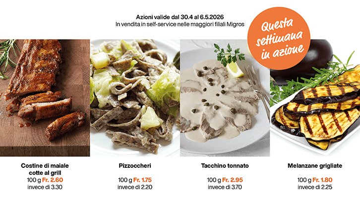 img sett18 Costine di maiale Pizzoccheri Tacchino tonnato Melanzane grigliate