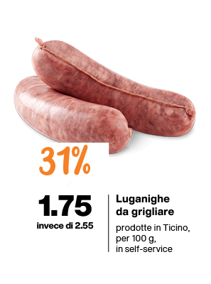 migros ticino azioni 2026 sett 17 Luganighe da grigliare