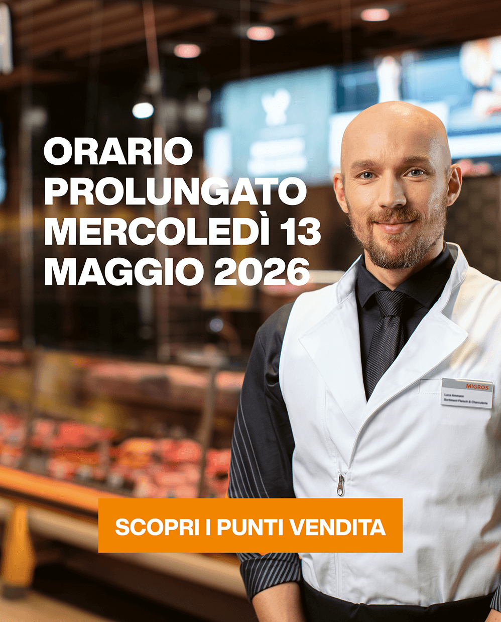 slider mobile Orario prolungato mercoledì 13 05 2026