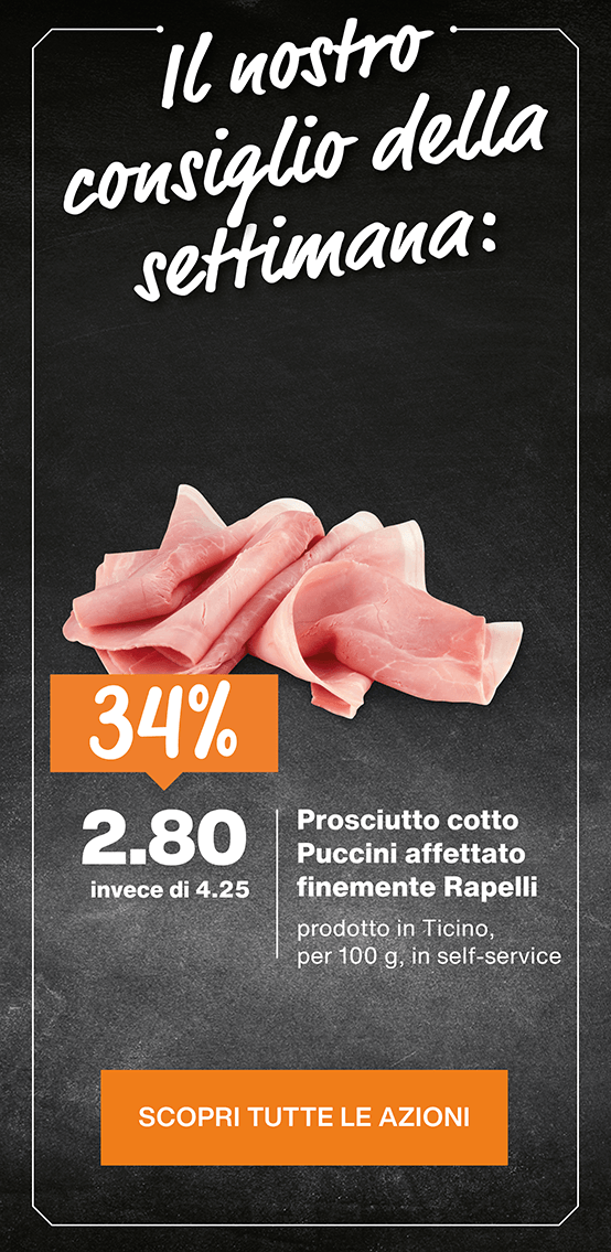 migros ticino azioni 2026 sett 26 Prosciutto cotto Puccini affettato