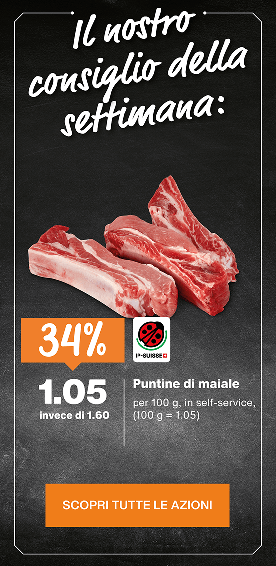 migros ticino azioni 2026 sett 34 Puntine di maiale