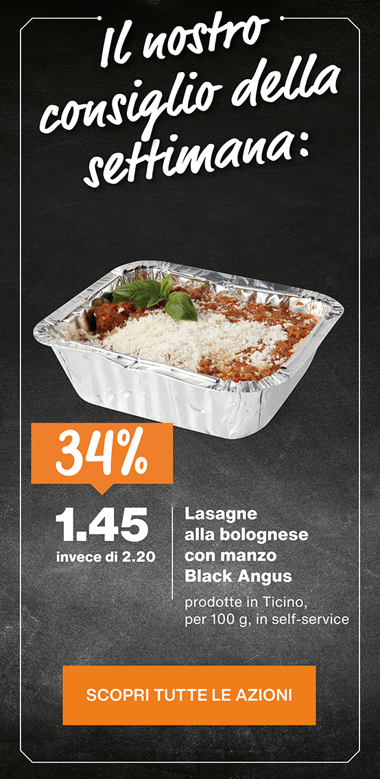 migros ticino azioni 2026 sett 35 Lasagne alla bolognese con manzo Black Angus